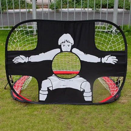 Foldable Nylon Soccer Goal for Children and Adults, Soccer Goal for Playground, Garden, Indoor and Outdoor Red.