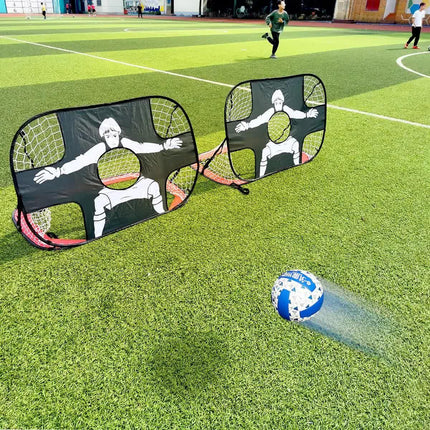 Foldable Nylon Soccer Goal for Children and Adults, Soccer Goal for Playground, Garden, Indoor and Outdoor Red.