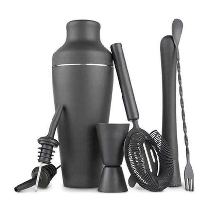 Cocktail Shaker Set - Matte Black - Stainless Steel Black Black.