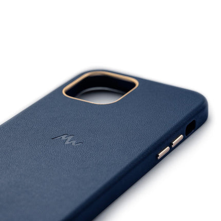 iPhone 12 / 12 Pro - MagSafe Leather Mobile Case - Marie Wolt Blu Blue iPhone 12/12 Pro.