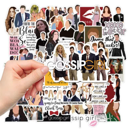 50pcs Gossip Girl Blair Serena Chuck Dan TV Quotes Scrapbook Graffiti Stickers.