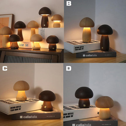Mushroom Lamp with Remote Control Night Light for Bedroom Indoor Outdoor Table Desk USB Rechargeable.