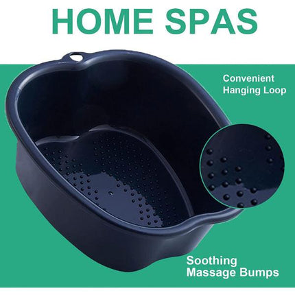 Large Foot Bath Bowl Thickened Solid Plastic Foot Basin Soaking Basin Foot Bath Foot Bath Foot Therapy Healthy Detoxification Relaxation (Black) black.