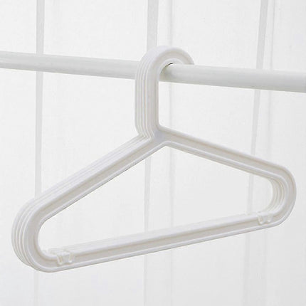 10-pack Standard PP Hanger Lightweight Shirt Hanger For Everyday Use White.