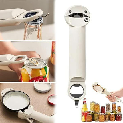 Multifunctional Telescopic Cap Opener - Adjustable Multifunctional Can Opener and Cap Holder for People with Weak Hands.