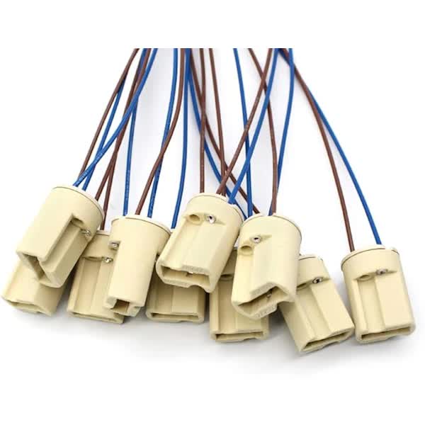 G9 Lamp Holder 10 pcs Ceramic Base Socket Light Bulb Holder.
