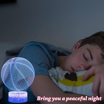 3D LED Basketball Night Light with Remote Control.