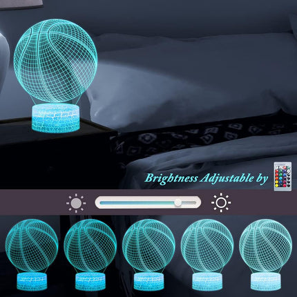 3D LED Basketball Night Light with Remote Control.