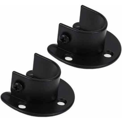 Wall Mounted Clothes Rod Holder for 1.26 Inch Diameter, Shower Curtain Rod Bracket, 2-Pack.
