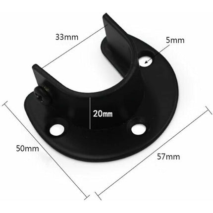 Wall Mounted Clothes Rod Holder for 1.26 Inch Diameter, Shower Curtain Rod Bracket, 2-Pack.