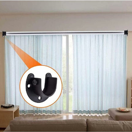 Wall Mounted Clothes Rod Holder for 1.26 Inch Diameter, Shower Curtain Rod Bracket, 2-Pack.