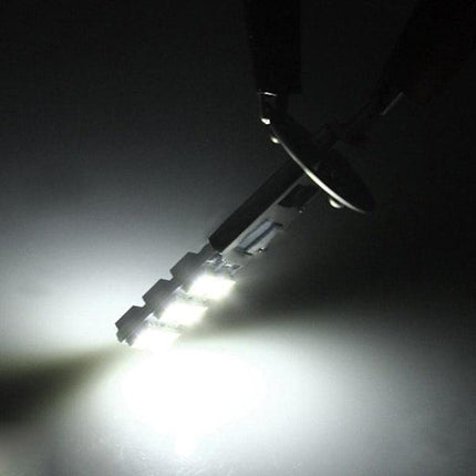 2 pcs H1 LED Headlight Bulbs Kit 6000K Super White 55W Fog Light with 12 SMD 5050 Chips.