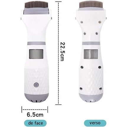 Electric Lice Comb with Vacuum, 3 Filters - Professional Lice Cleaning Tool for Kids and Pets.
