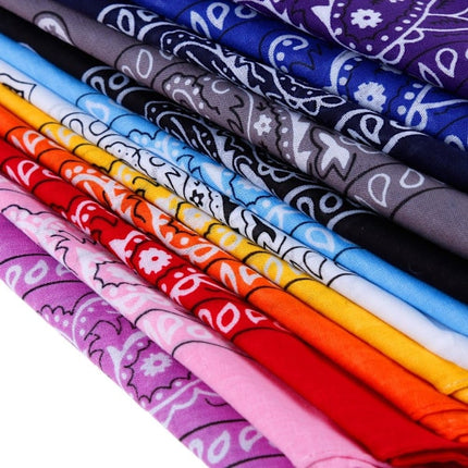 12 Pack Bandana Scarf 54x54cm Unisex Handkerchief 12 Colors.