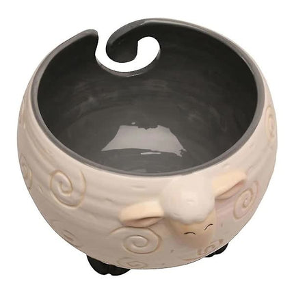 Ceramic Yarn Bowl for Knitting Holds Yarn Ball 15cm x 11cm.
