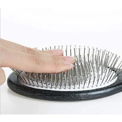 Metal Spike Paddle Brush for Women Men Children Hair Detangling Massage Anti-Static All Hair Types.