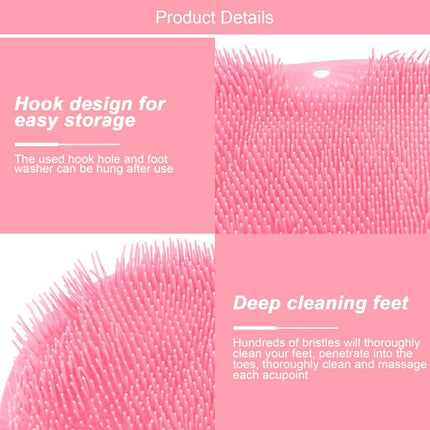 Foot Scrub Brush, Silicone Shower Brush for Cleaning and Massaging Feet.
