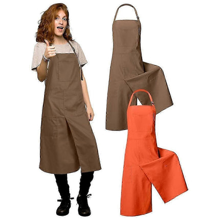 Ceramic Aprons with Split Legs for DIY, 2PCS Long Aprons for Women and Men.