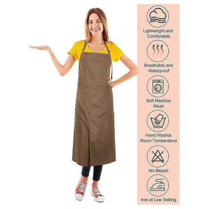 Ceramic Aprons with Split Legs for DIY, 2PCS Long Aprons for Women and Men.