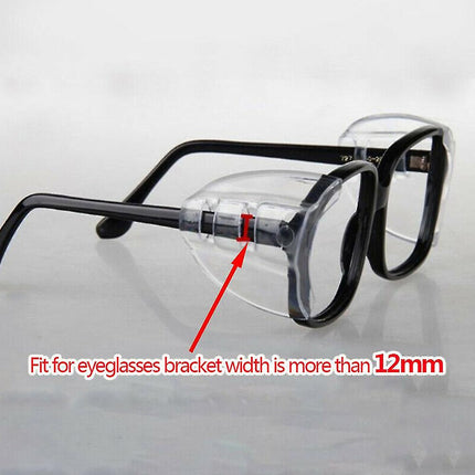 Universal Side Protection Glasses, Non-Slip Safety Glasses, Compatible with Oral-B, 4 Pairs.
