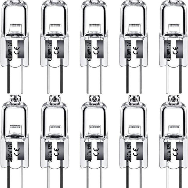 G4 halogen lamps 10W 12V - Warm white - 10-pack 10pcs 10pcs 10W.