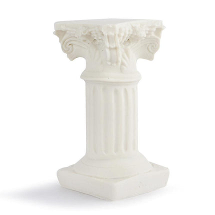 White Roman Pillar Greek Pillar Statue Indoor and Outdoor Modern Style Mini Resin Decoration (1 pc, white).