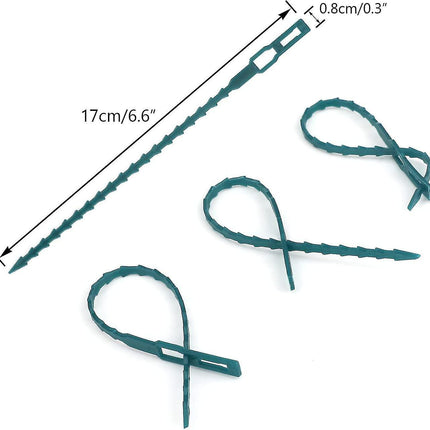 Adjustable Plant Ties 200 Pcs, 13.5 cm Flexible Plastic Garden Wire Ties for Plant Support.