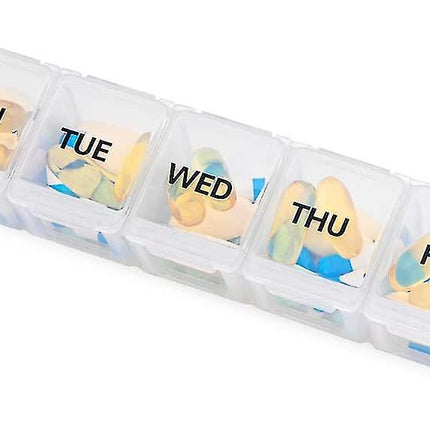 2 pcs Oversized Weekly Pill Organizer Box 2-pack, You Can Carry The Daily Pill Box Oversized Every Week Medicine Box.