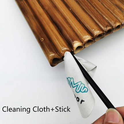 Handmade 15-Pipe Bamboo Pan Flute Natural Woodwind Instrument G-Tone.