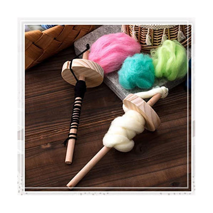 DIY Dragonfly Spindle Yarn Spinner, Handmade Wooden Spinning Wheel for Yarn Making, 2Pcs.