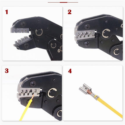 Sn-58b Latching Crimping Pliers Tool for Terminal Wires with Single Pliers Connector Set AWG24-13.