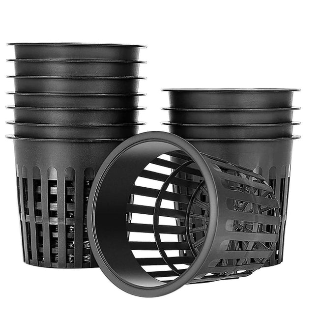 15-Pack 4-Inch Mesh Cups Slotted Mesh Wide Lip Filter Plant Net Pot Bucket Basket for Hydroponics.