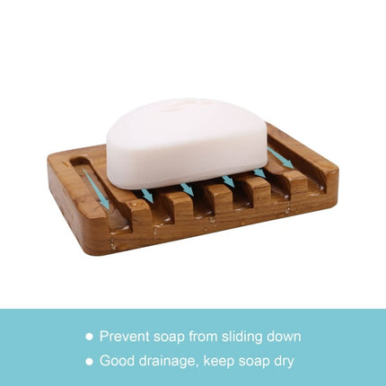 Teak Wood Soap Dish Holder 2pcs for Shower Bathroom Kitchen Compatible with Braun.
