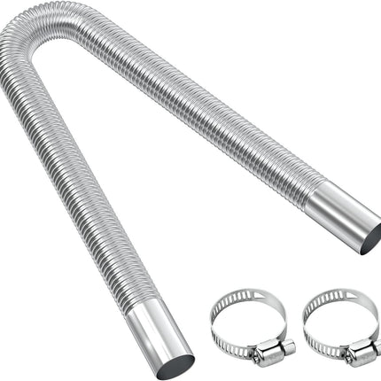 Exhaust Pipe for Parking Heater 60cm Stainless Steel with 2 Clamps Compatible with Diesel Heaters.