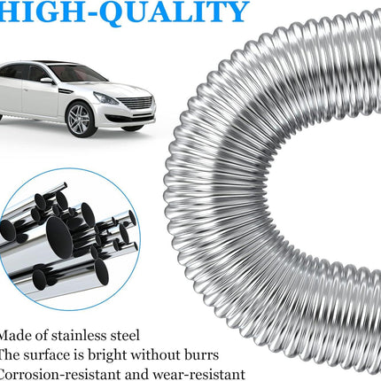 Exhaust Pipe for Parking Heater 60cm Stainless Steel with 2 Clamps Compatible with Diesel Heaters.