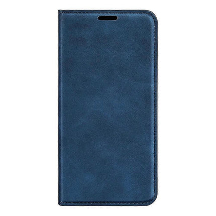 Compatible with Samsung Galaxy M34 5G Phone Case Retro Skin Magnetic Leather Dark Blue.
