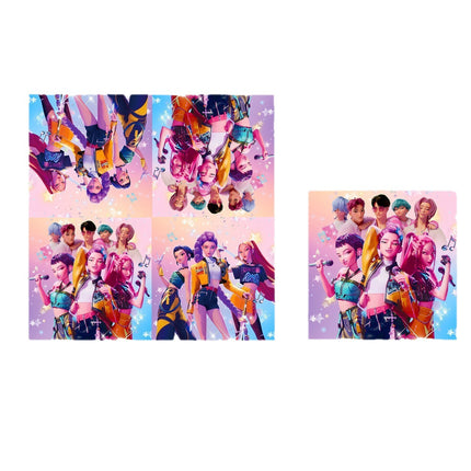 K-pop Demon Hunters Birthday Party Decorations Set Banner Cake Topper Balloons for Kids Theme Celebration.