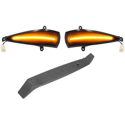 2x Dynamic LED Turn Signal Lights Yellow Mirror Mounted For Civic 8th (2005-2011) by DEBUNS.