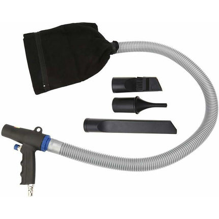 Pneumatic Vacuum Gun Air Blower and Suction Kit with Bags Tubes Accessories.