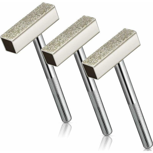 3pcs Diamond Grinding Wheel Sharpeners Silver Sharpening Deburring Wheels Bench Grinder Tool.