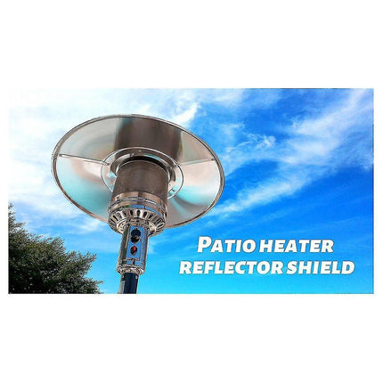 Patio Heater Reflector Plate, Outdoor Propane Heater Replacement Part - Top Dome, 3-Hole Mount, 3-'-UU-.