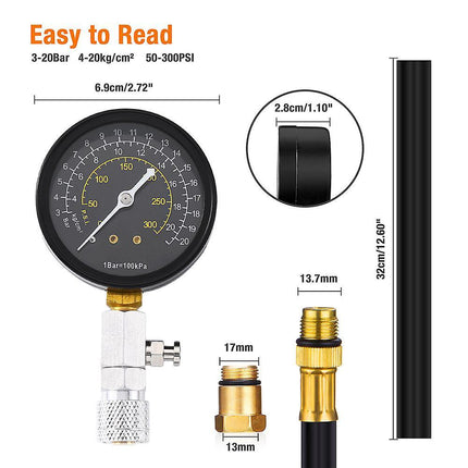 Universal Engine Compression Tester Professional Cylinder Compression Meter for Motorcycle.