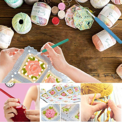 45-piece crochet set with needles, markers, tape measure - Knitting Kit Multicolor multicolor.