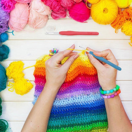 45-piece crochet set with needles, markers, tape measure - Knitting Kit Multicolor multicolor.