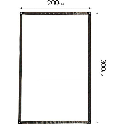 Waterproof Clear PVC Tarpaulin Overlay Panel Roof with Eyelets and Rope 2 x 3m.