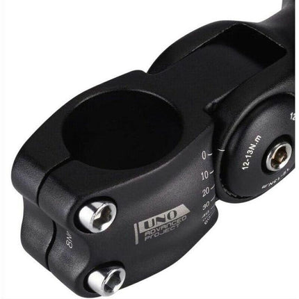 31.8 Adjustable Stem 110mm 0 60 Degree Adjustable Stem for Most Mountain Bike Road Bike, by DEBUNS.