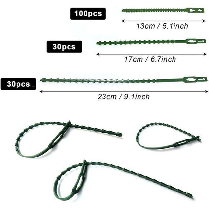 160 pcs Plant Ties Adjustable Garden Ties, Plant Ties and Supports, Helps Support Plants and Shrubs, Flexible Plastic Ties (3 Sizes).