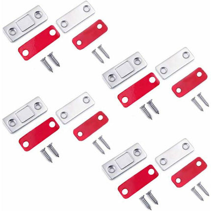 4/8-pack Self-Adhesive Magnetic Cabinet Door Catches Stainless Steel Magnet Lock for Kitchen Cabinet Magnetic Closing Drawer Cupboard Door Lock..