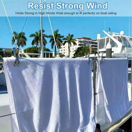 Heavy Duty Stainless Steel Clothes Pegs, Large, 10-Pack, for Sunbeds and Pool Covers.