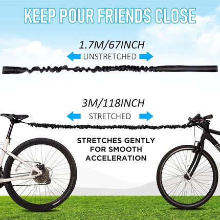 200kg Bicycle Tow Rope for Kids 1.7m to 3m with Black Storage Bag Compatible with Mountain Bike for Long Family Trip.